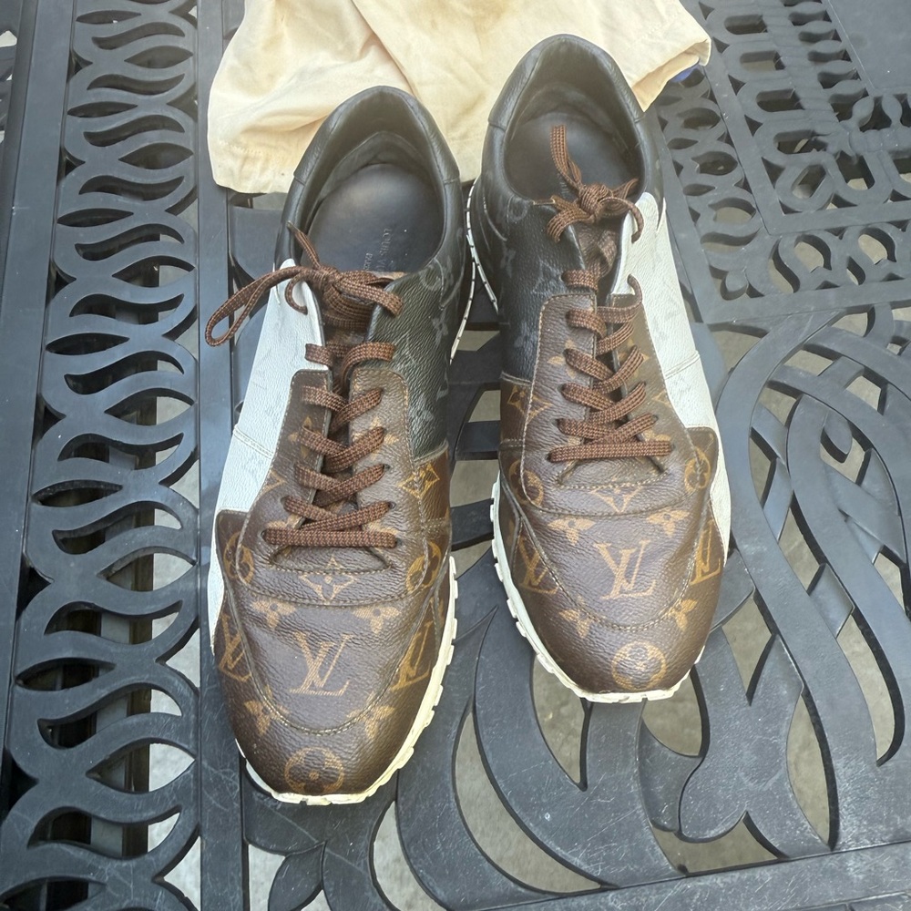 Louis Vuitton Tri coloured Monogrammed Runaway Sneakers - Size 11 - Picture 16 of 16